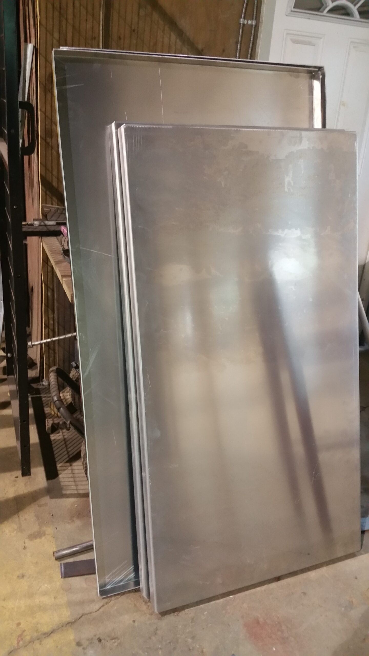 Aluminum component in workshop