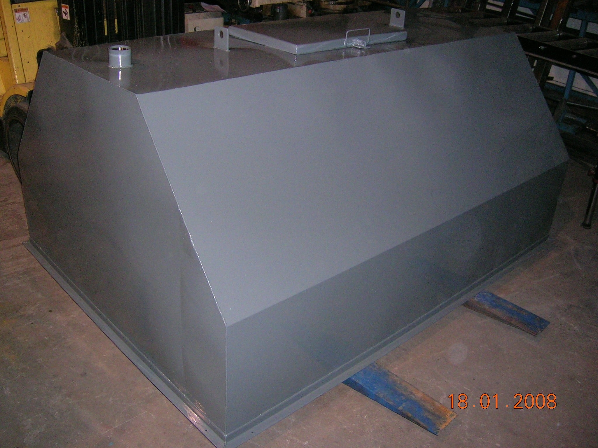 Custom steel structure on site