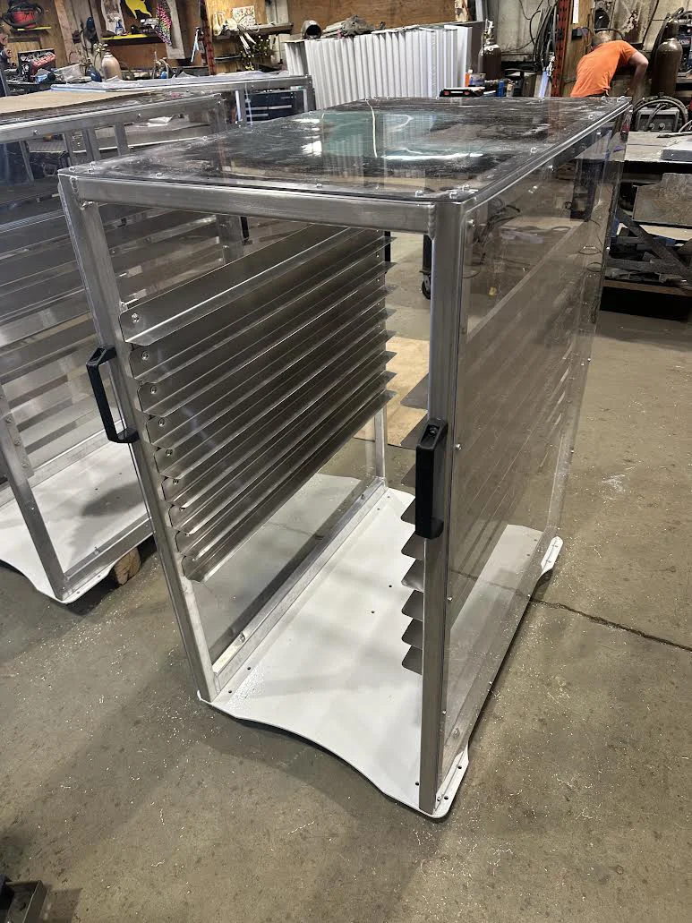 Custom metal fabrication equipment guard