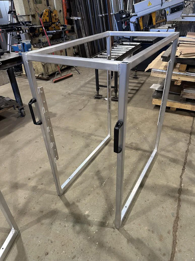 Custom metal fabrication railing section