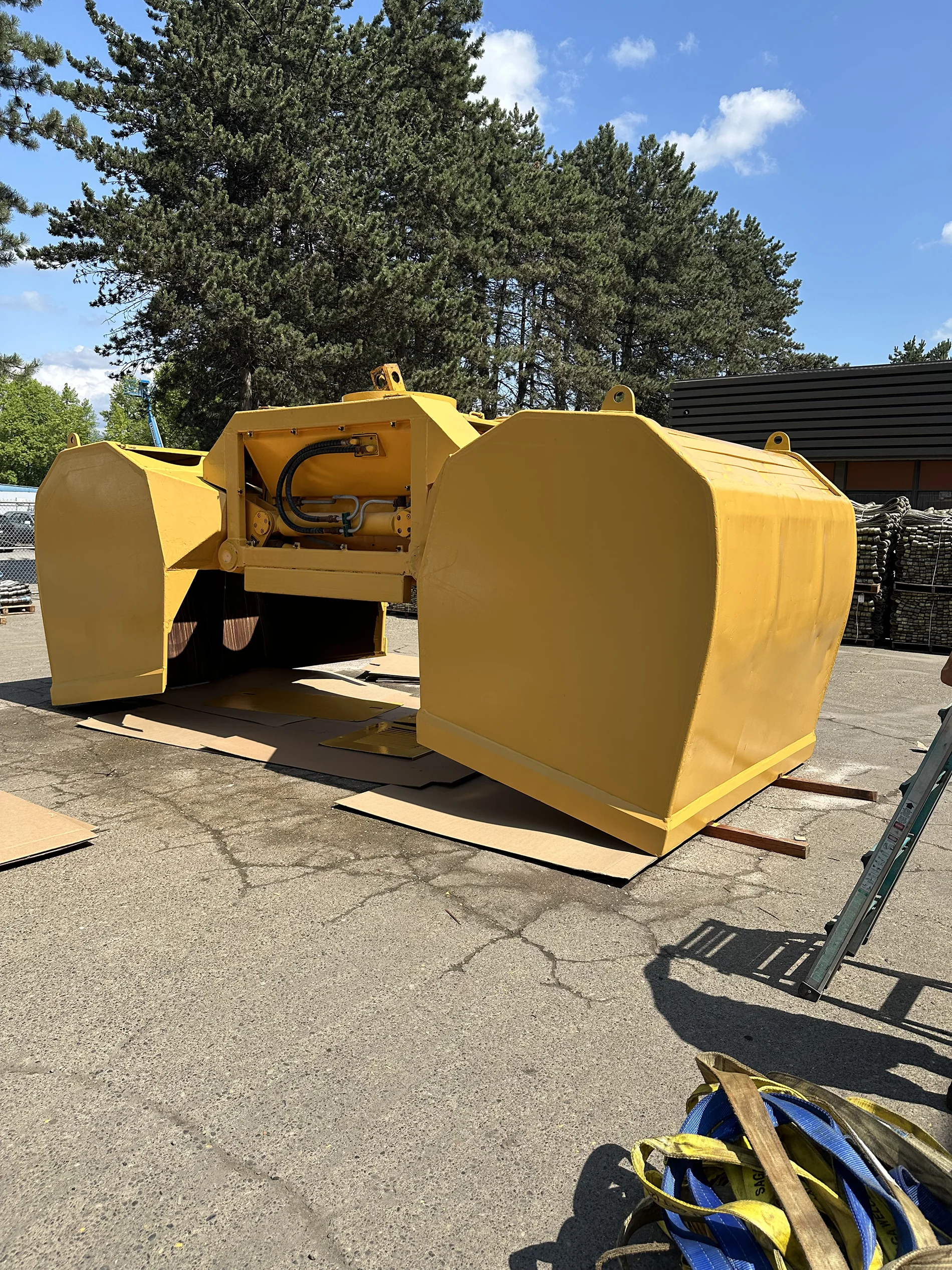 Custom fabricated steel base plate