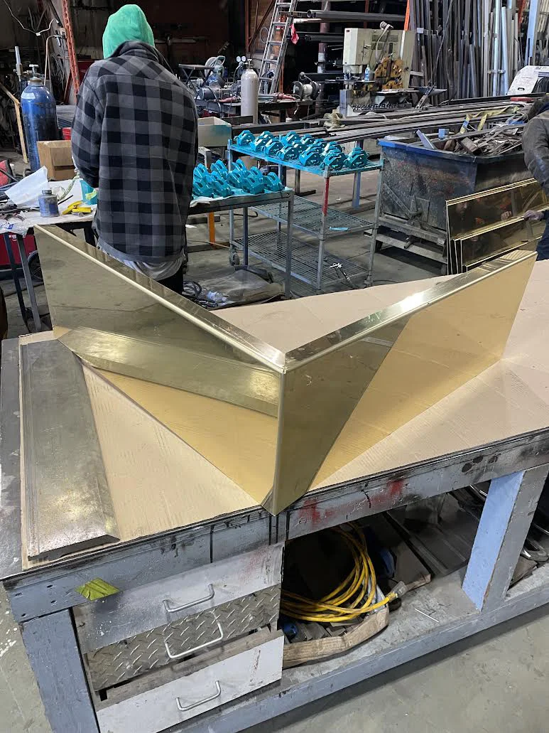 Custom fabricated steel connector piece