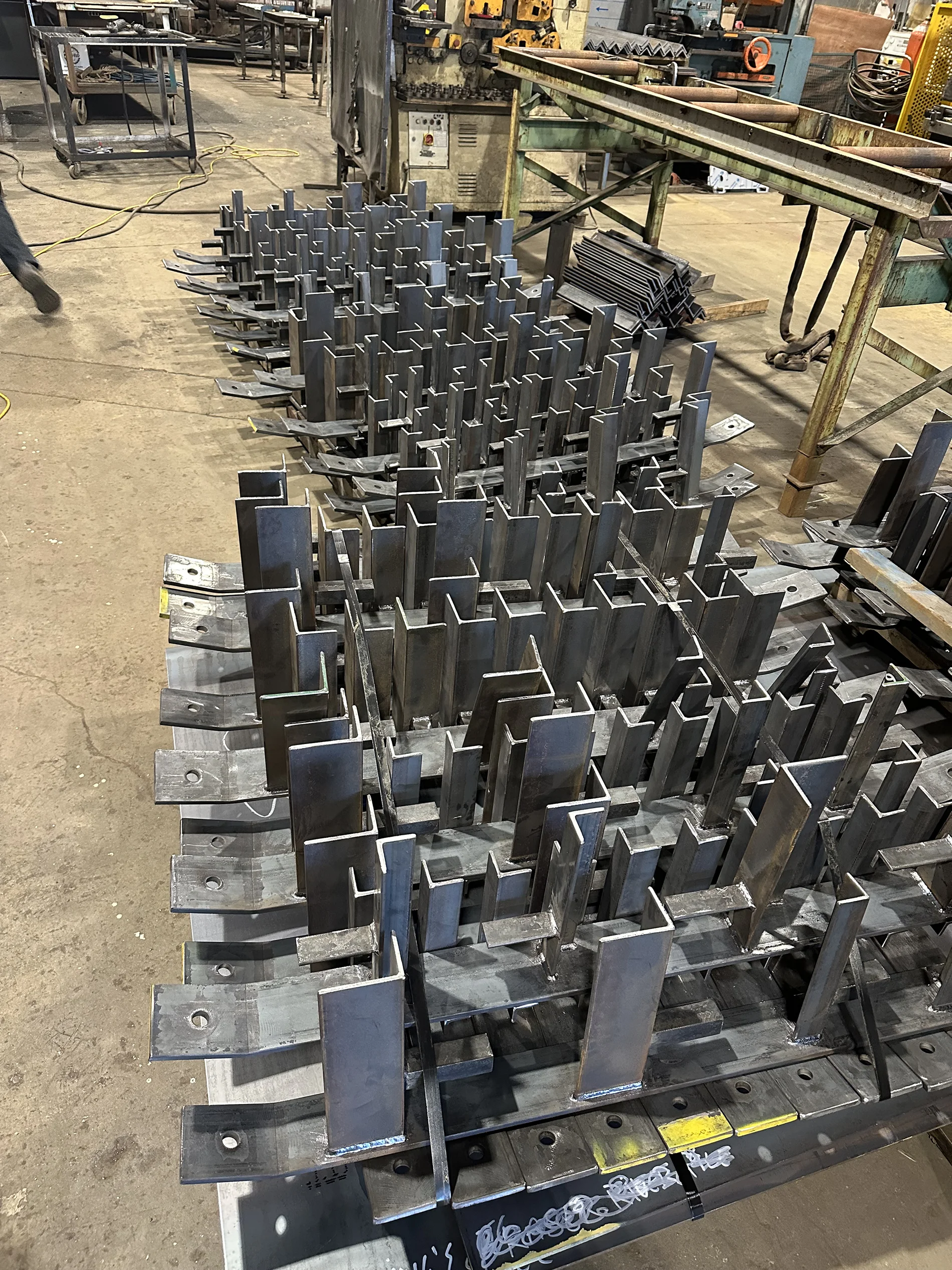 Custom steel bracket assembly