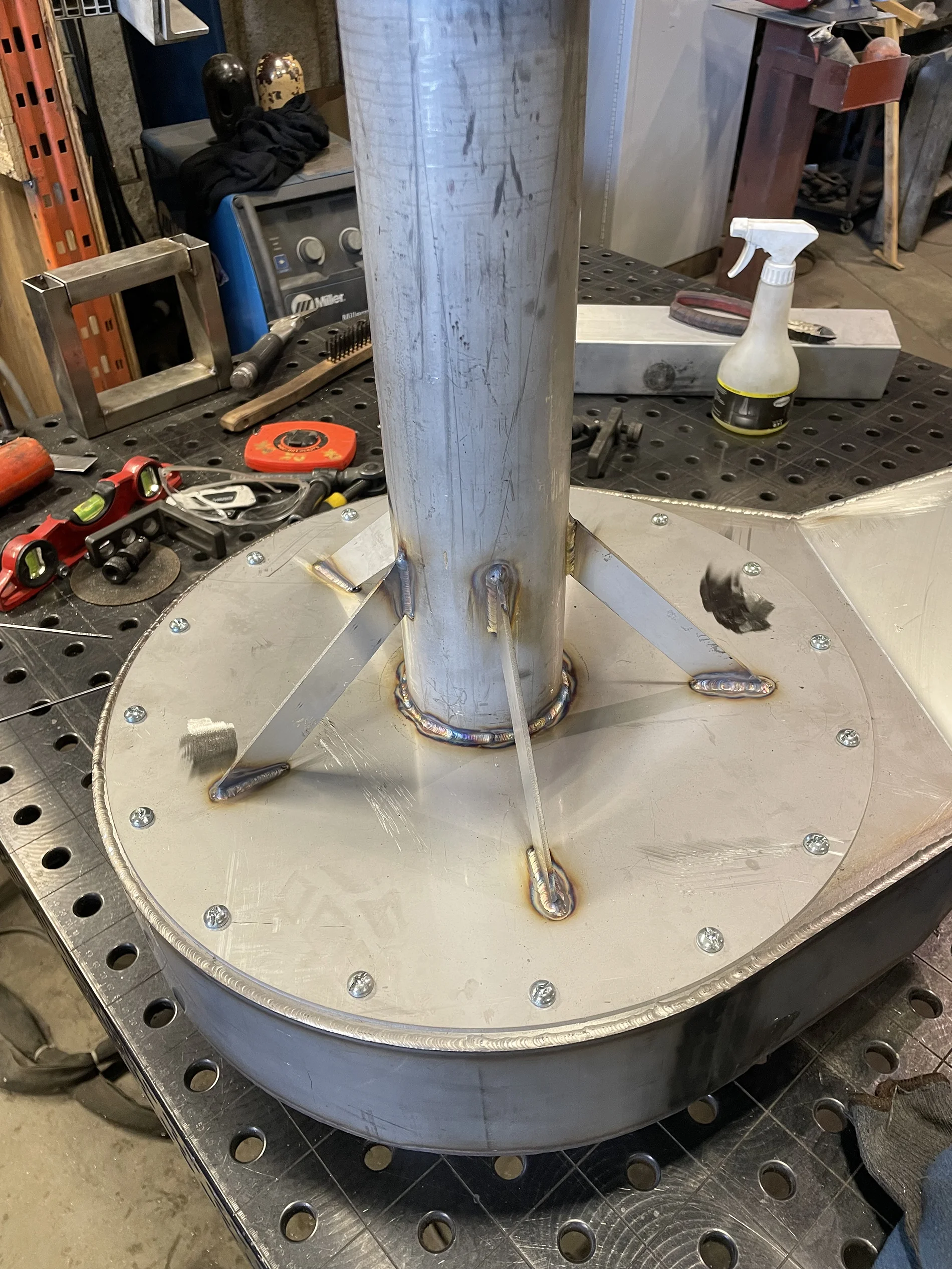 Stainless steel fabricated panel