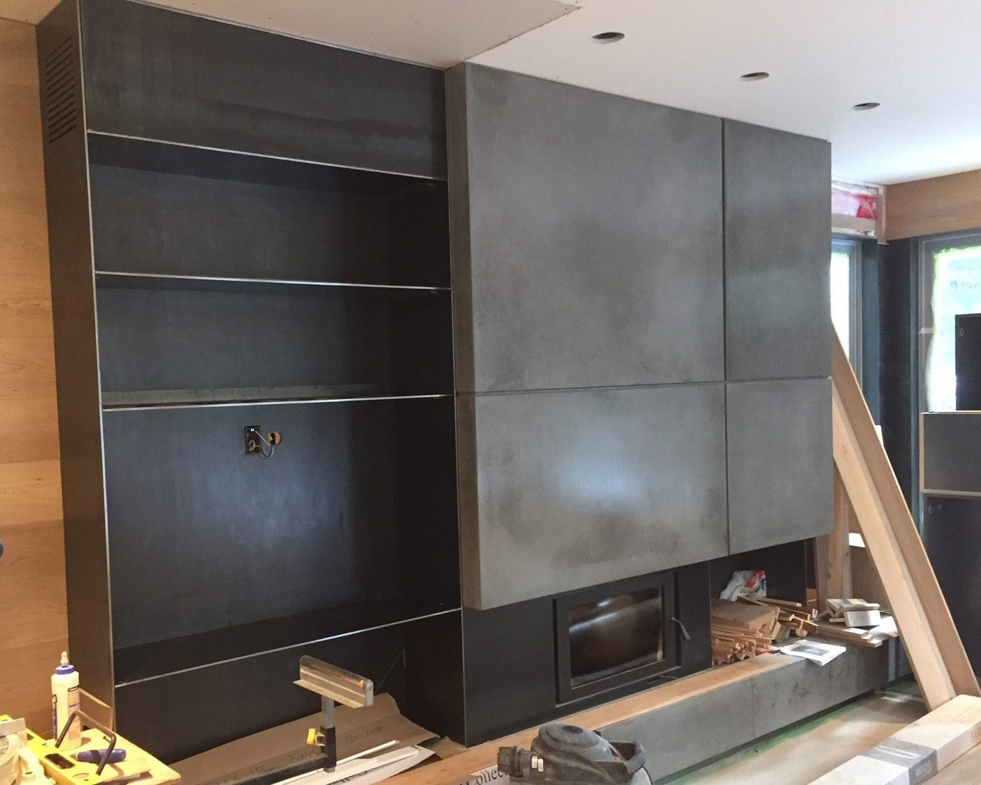 Custom steel storage shelves