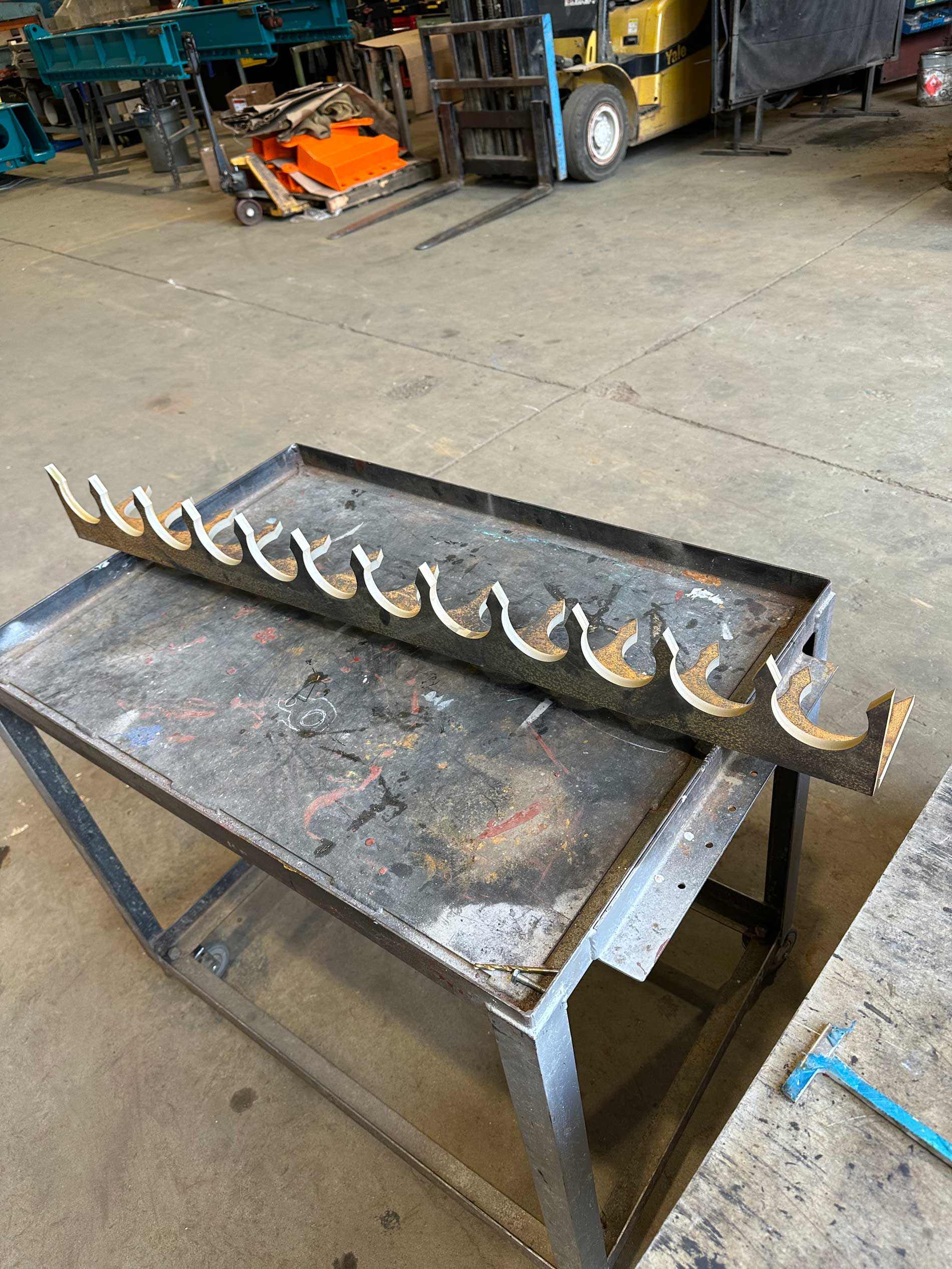 Finished water jet cut metal parts