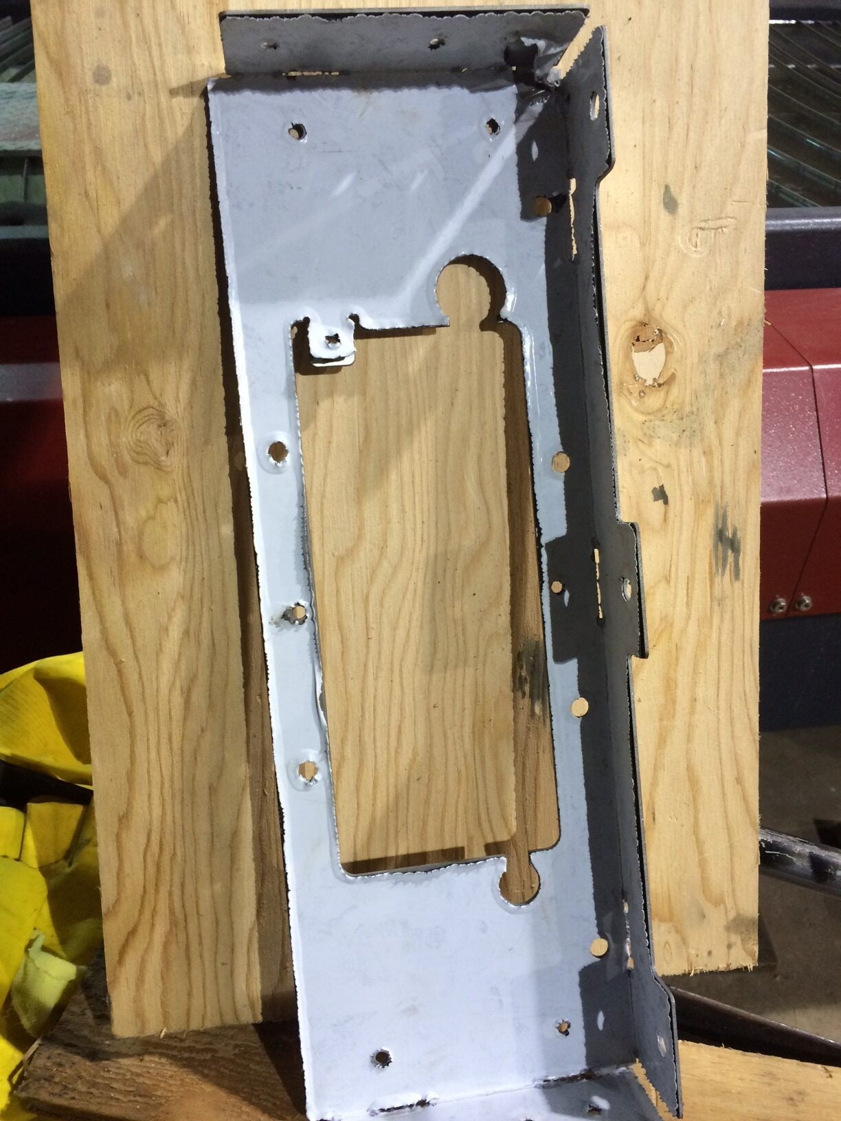 Detailed water jet metalwork