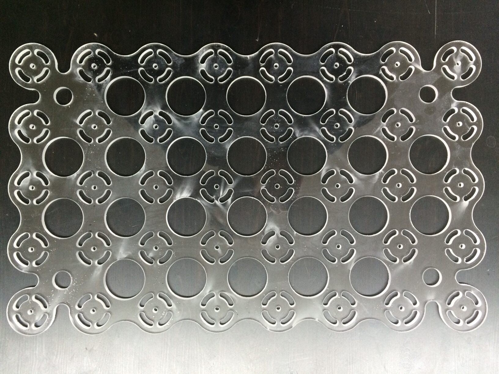 Water jet shaped custom metal part