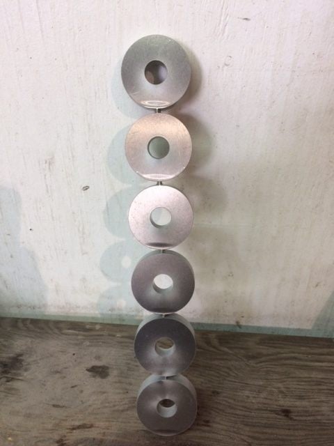 Water jet cut metal bracket