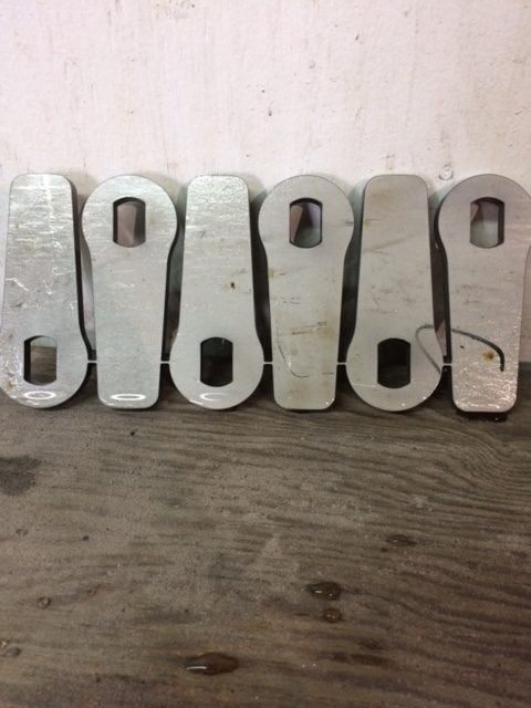 Water jet cut metal plate assembly