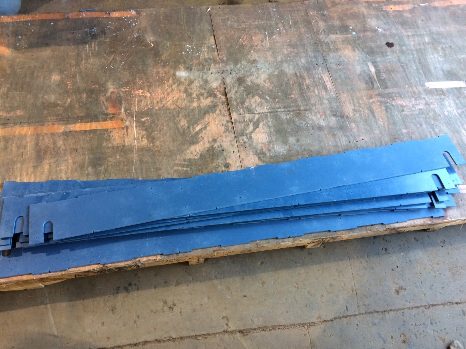 Custom Kydex cut parts laid out